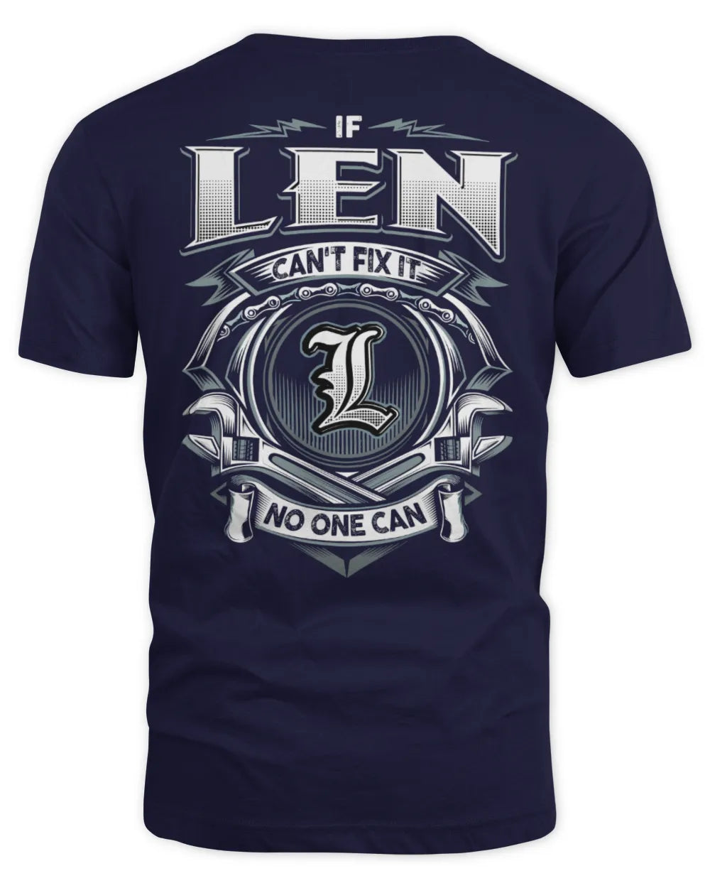 LEN AP81-K4-626 - Personalized Ahmed Quote Apparel “If Ahmed Can't Fix It, No One Can” - Unisex Standard T-Shirt - Navy