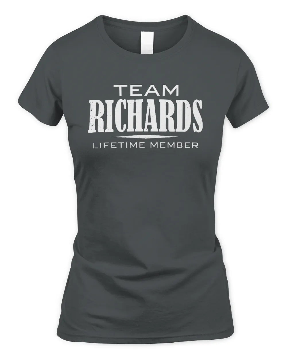 RICHARDS BL62-K4-128 - Personalized “Team NAME Lifetime Member” - Women's Standard T-Shirt - Charcoal