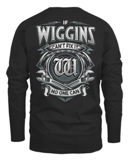 WIGGINS AP81-K4-626 - Personalized Ahmed Quote Apparel “If Ahmed Can't Fix It, No One Can” - Men's Long Sleeved T-Shirt - Black