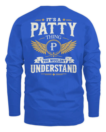 PATTY KT06-M008 It’s a [NAME] Thing – You Wouldn’t Understand | Personalized Vintage T-Shirt - Men's Long Sleeved T-Shirt - Royal