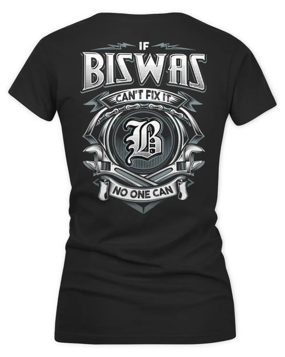 BISWAS AP81-K4-626 - Personalized Ahmed Quote Apparel “If Ahmed Can't Fix It, No One Can” - Women's V-Neck T-Shirt - Black