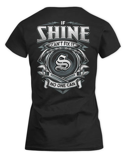 SHINE AP81-K4-626 - Personalized Ahmed Quote Apparel “If Ahmed Can't Fix It, No One Can” - Women's Standard T-Shirt - Black