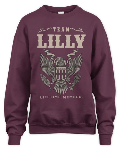LILLY TP06-K82 – Personalized Classic Style Apparel “Team NAME Lifetime Member” - Unisex Sweatshirt - Maroon
