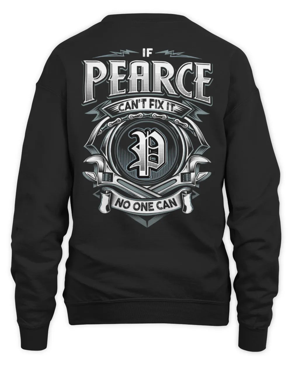 PEARCE AP81-K4-626 - Personalized Ahmed Quote Apparel “If Ahmed Can't Fix It, No One Can” - Unisex Sweatshirt - Black