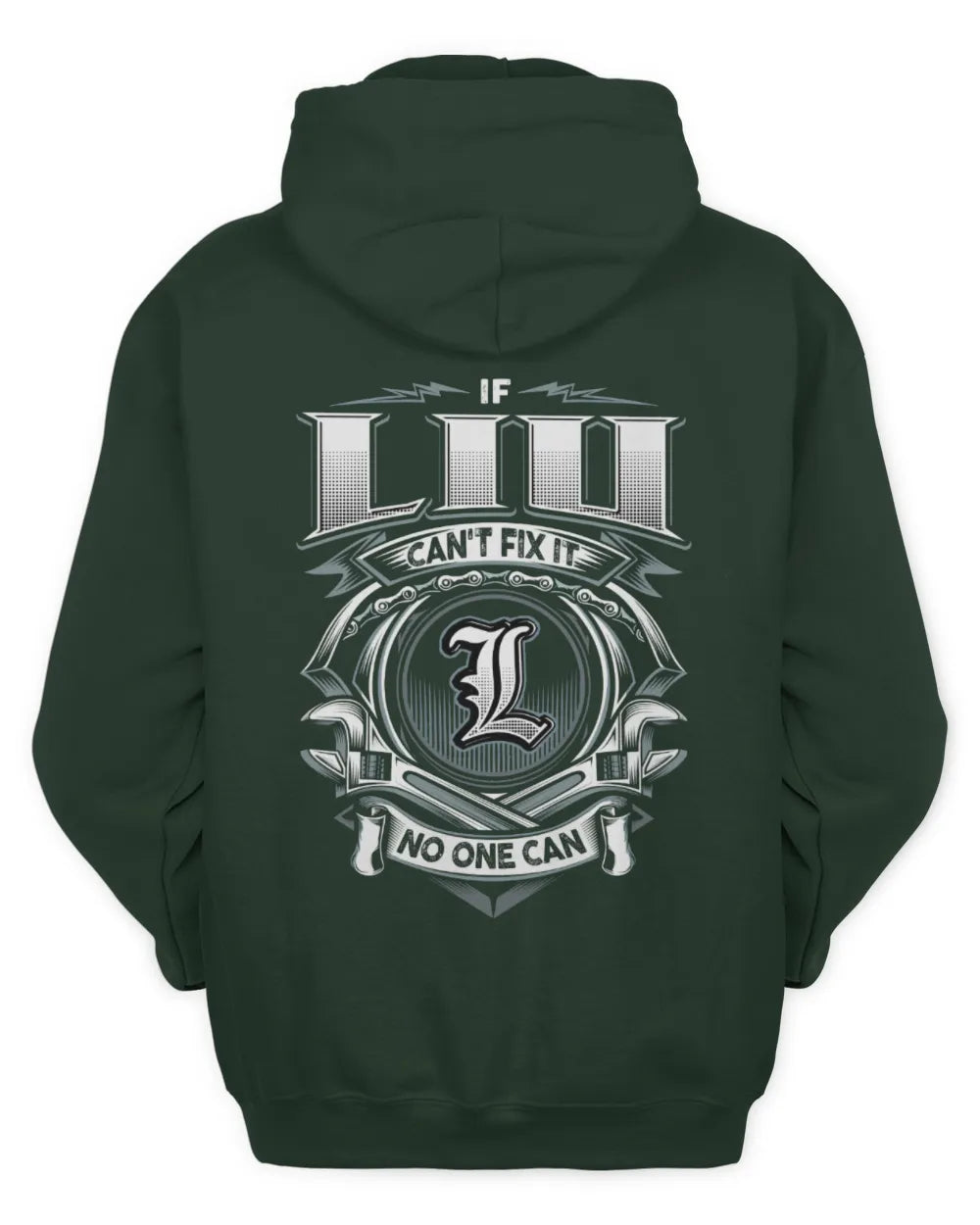 LIU AP81-K4-626 - Personalized Ahmed Quote Apparel “If Ahmed Can't Fix It, No One Can” - Unisex Hoodie - Forest Green