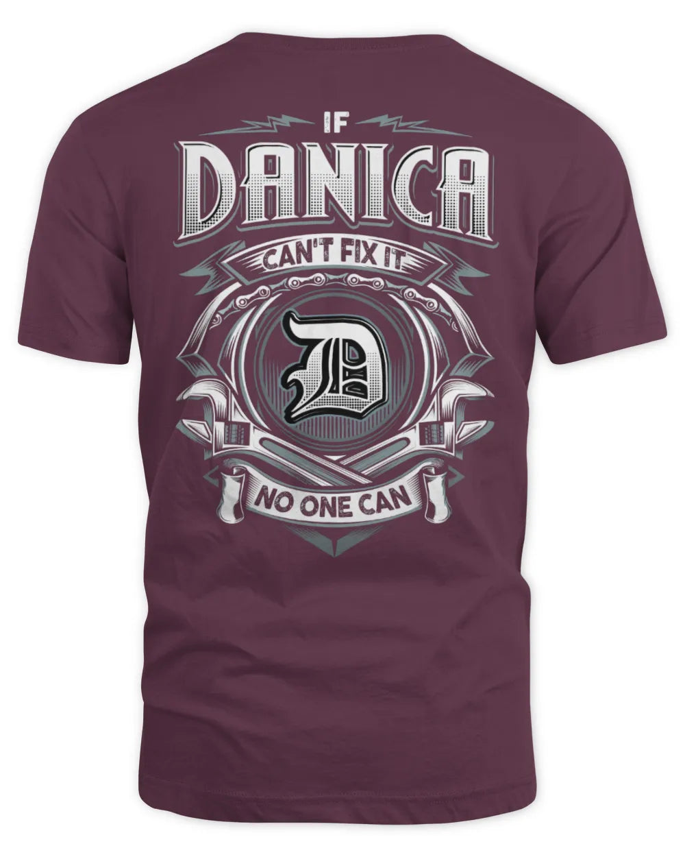 DANICA AP81-K4-626 - Personalized Ahmed Quote Apparel “If Ahmed Can't Fix It, No One Can” - Unisex Standard T-Shirt - Maroon