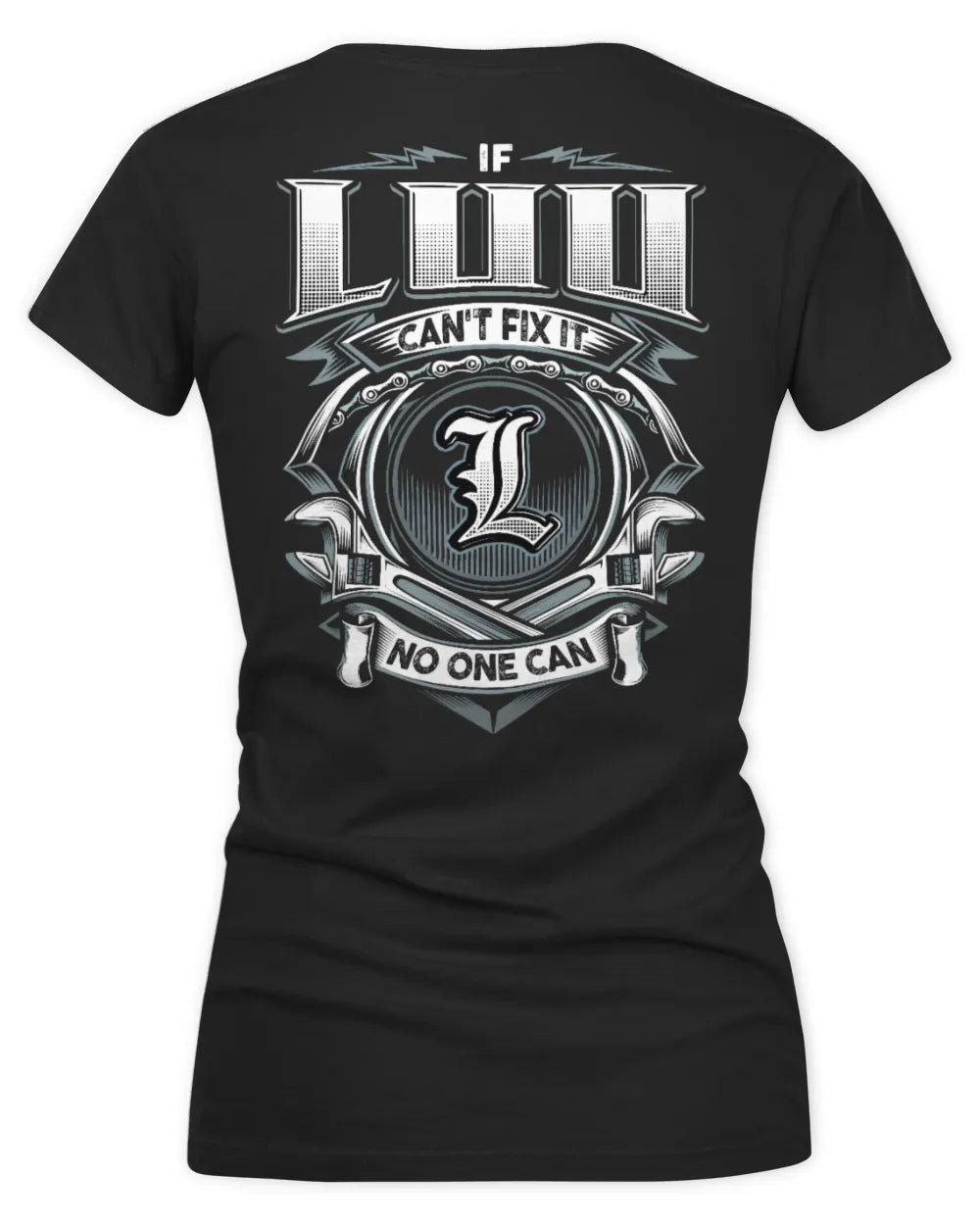 LUU AP81-K4-626 - Personalized Ahmed Quote Apparel “If Ahmed Can't Fix It, No One Can” - Women's V-Neck T-Shirt - Black