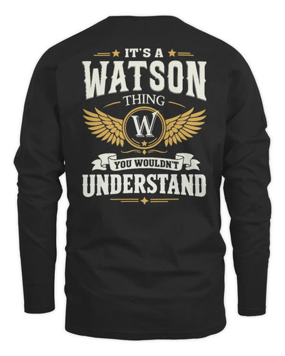 WATSON KT06-M008 It’s a [NAME] Thing – You Wouldn’t Understand | Personalized Vintage T-Shirt - Men's Long Sleeved T-Shirt - Black