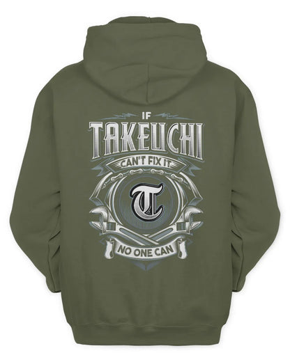 TAKEUCHI AP81-K4-626 - Personalized Ahmed Quote Apparel “If Ahmed Can't Fix It, No One Can” - Unisex Hoodie - Military Green