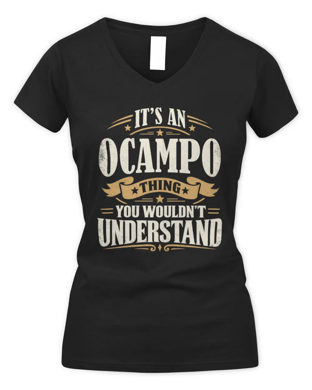 OCAMPO P08 TH51 - Personalized “It’s a/an [NAME] Thing – You Wouldn’t Understand” Shirt - Women's V-Neck T-Shirt - Black