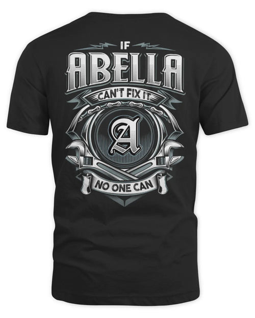 ABELLA AP81-K4-626 - Personalized Ahmed Quote Apparel “If Ahmed Can't Fix It, No One Can” - Unisex Standard T-Shirt - Black