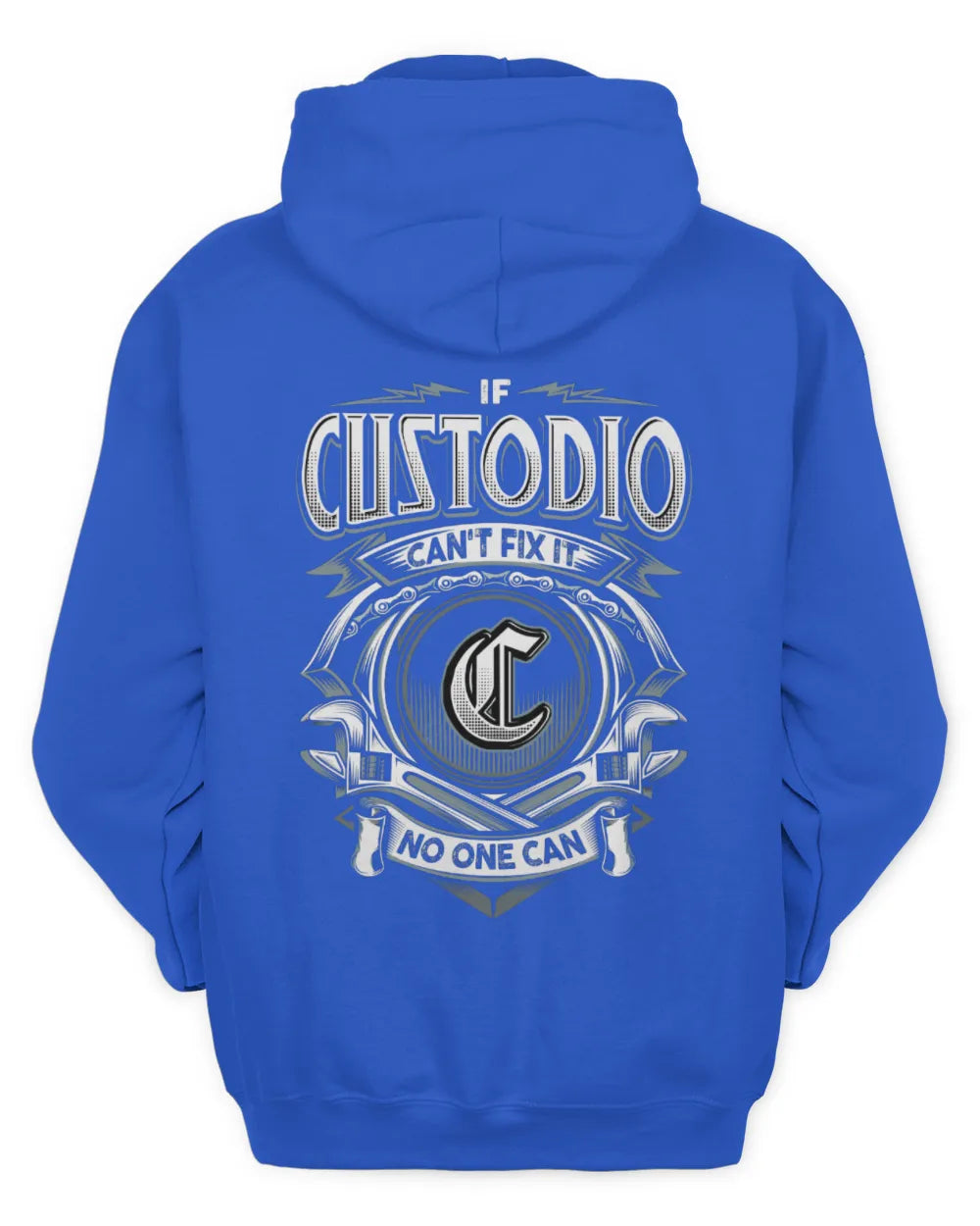 CUSTODIO AP81-K4-626 - Personalized Ahmed Quote Apparel “If Ahmed Can't Fix It, No One Can” - Unisex Hoodie - Royal