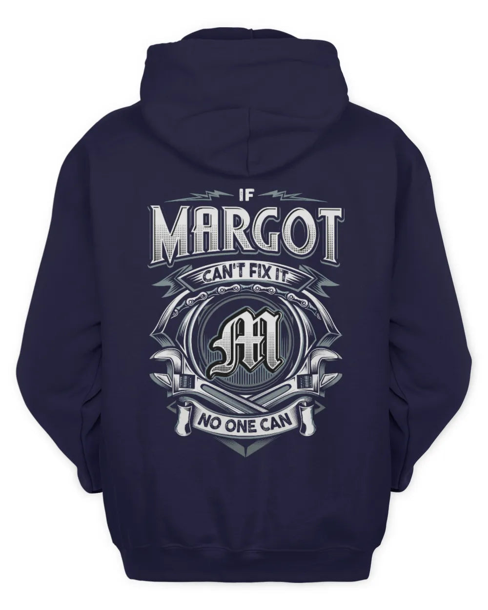 MARGOT AP81-K4-626 - Personalized Ahmed Quote Apparel “If Ahmed Can't Fix It, No One Can” - Unisex Hoodie - Navy