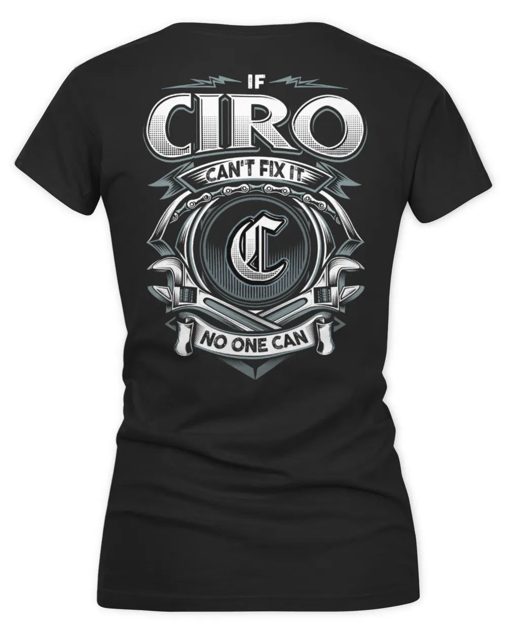 CIRO AP81-K4-626 - Personalized Ahmed Quote Apparel “If Ahmed Can't Fix It, No One Can” - Women's V-Neck T-Shirt - Black