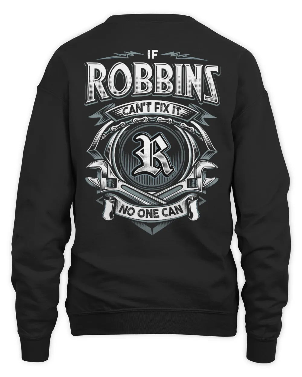 ROBBINS AP81-K4-626 - Personalized Ahmed Quote Apparel “If Ahmed Can't Fix It, No One Can” - Unisex Sweatshirt - Black