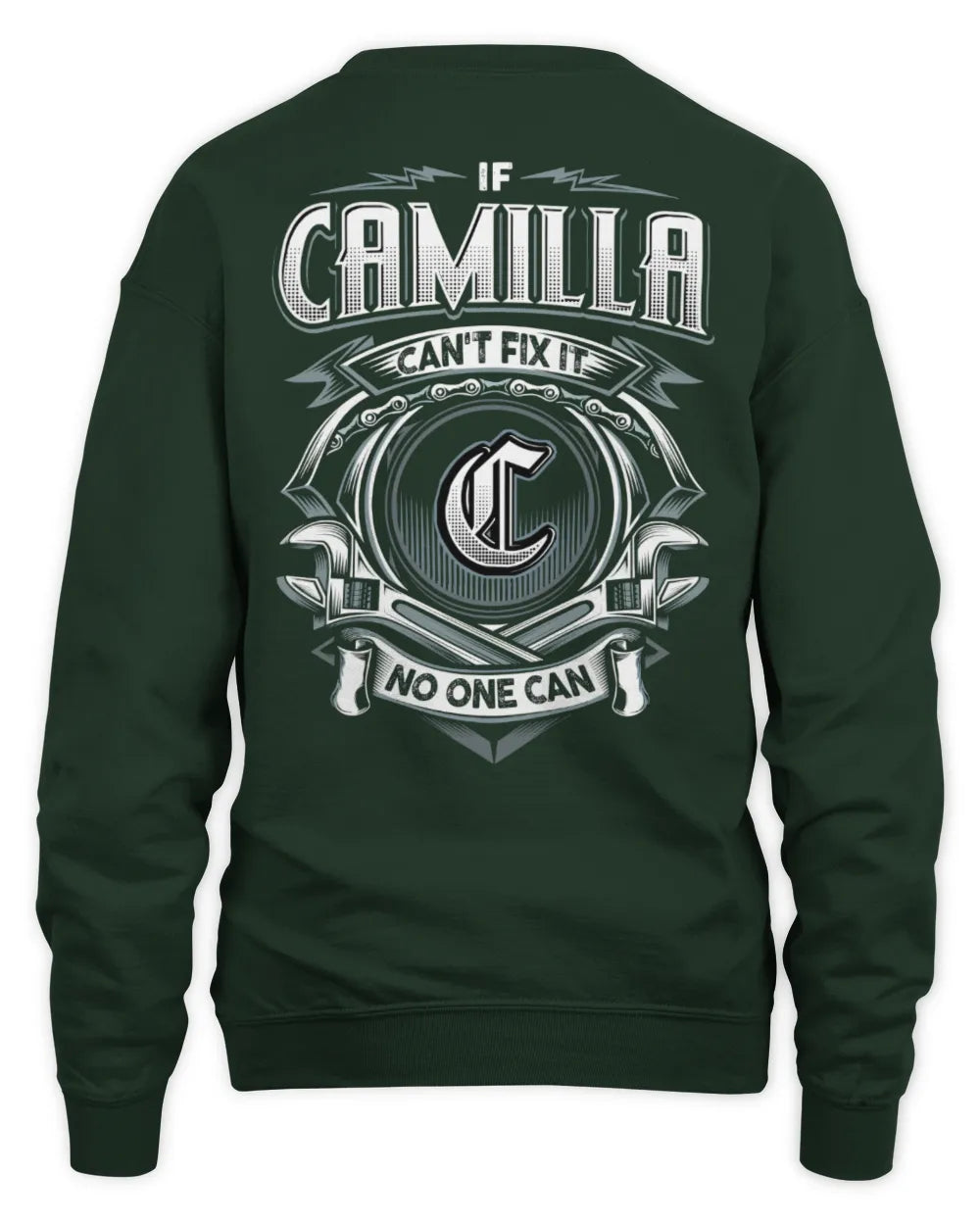 CAMILLA AP81-K4-626 - Personalized Ahmed Quote Apparel “If Ahmed Can't Fix It, No One Can” - Unisex Sweatshirt - Forest Green