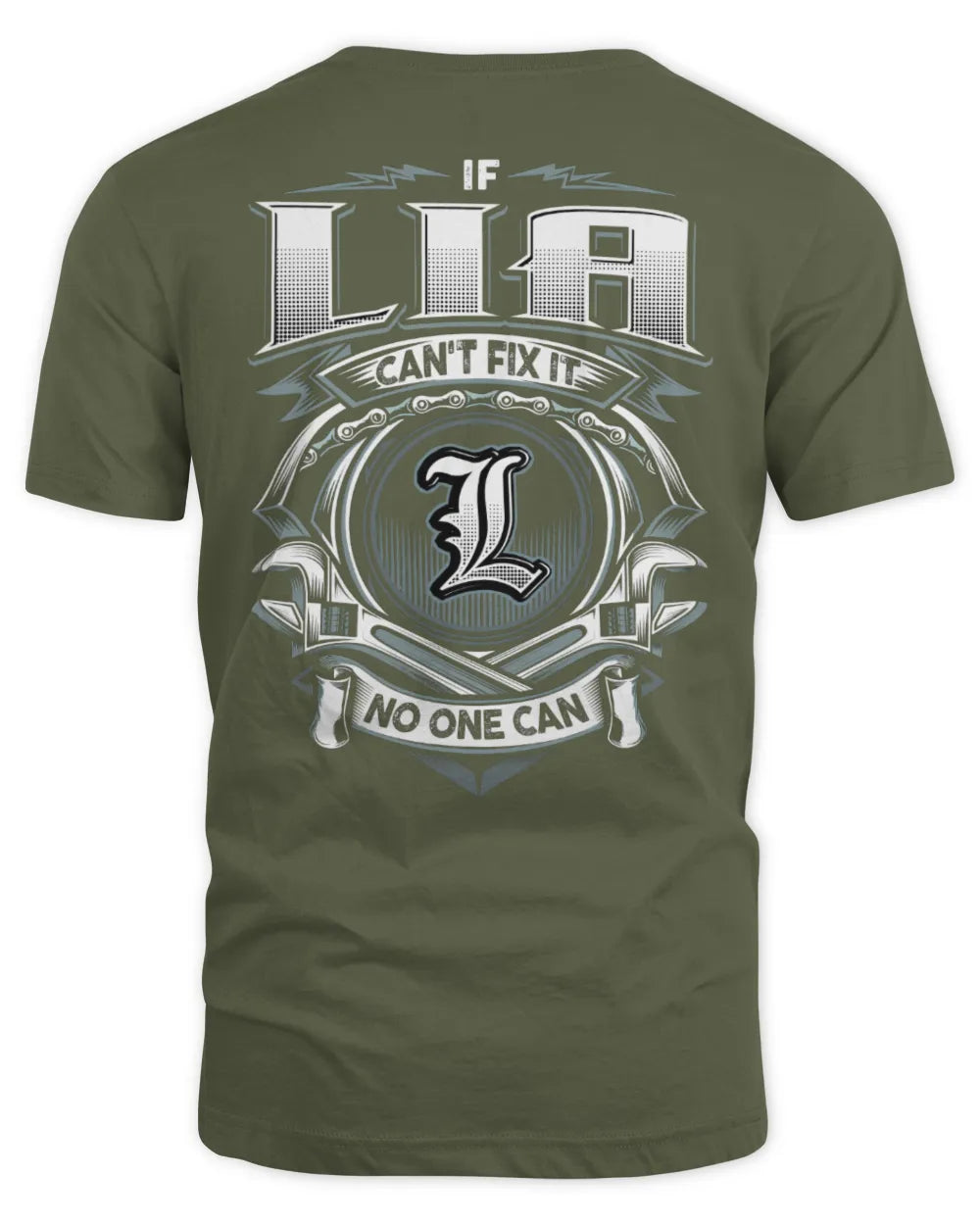 LIA AP81-K4-626 - Personalized Ahmed Quote Apparel “If Ahmed Can't Fix It, No One Can” - Unisex Standard T-Shirt - Military Green