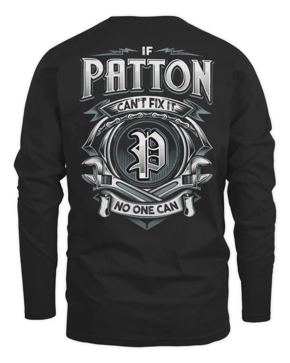 PATTON AP81-K4-626 - Personalized Ahmed Quote Apparel “If Ahmed Can't Fix It, No One Can” - Men's Long Sleeved T-Shirt - Black