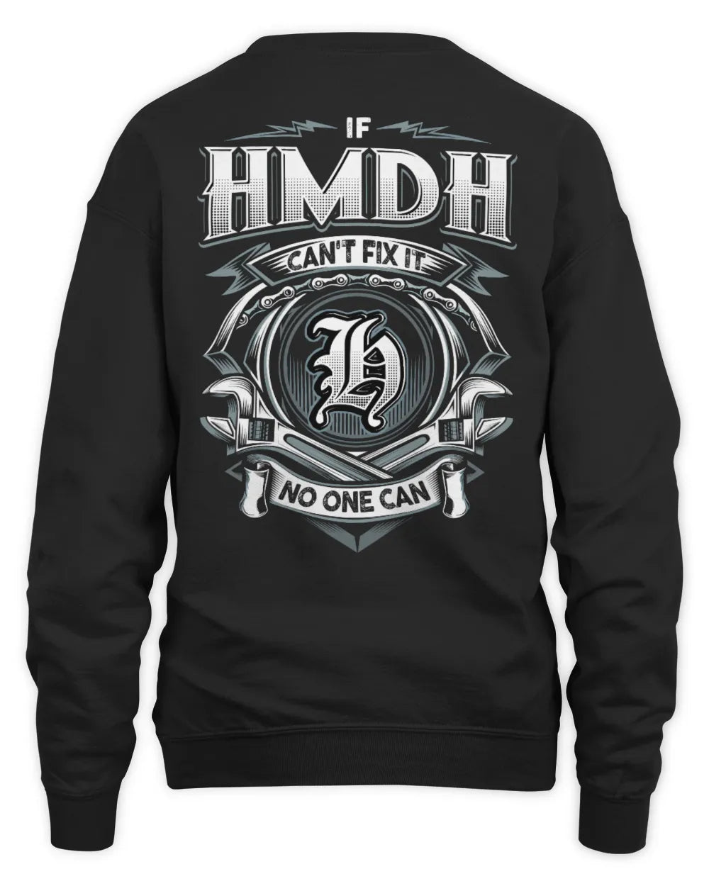 HMDH AP81-K4-626 - Personalized Ahmed Quote Apparel “If Ahmed Can't Fix It, No One Can” - Unisex Sweatshirt - Black