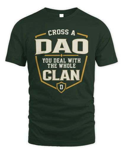 DAO NT1-K008 Cross A/An NAME, You Deal With the Whole Clan | Personalized Vintage T-Shirt - Unisex Standard T-Shirt - Forest Green