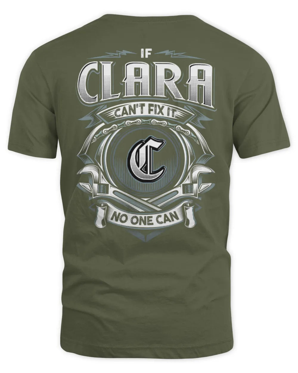 CLARA AP81-K4-626 - Personalized Ahmed Quote Apparel “If Ahmed Can't Fix It, No One Can” - Unisex Standard T-Shirt - Military Green