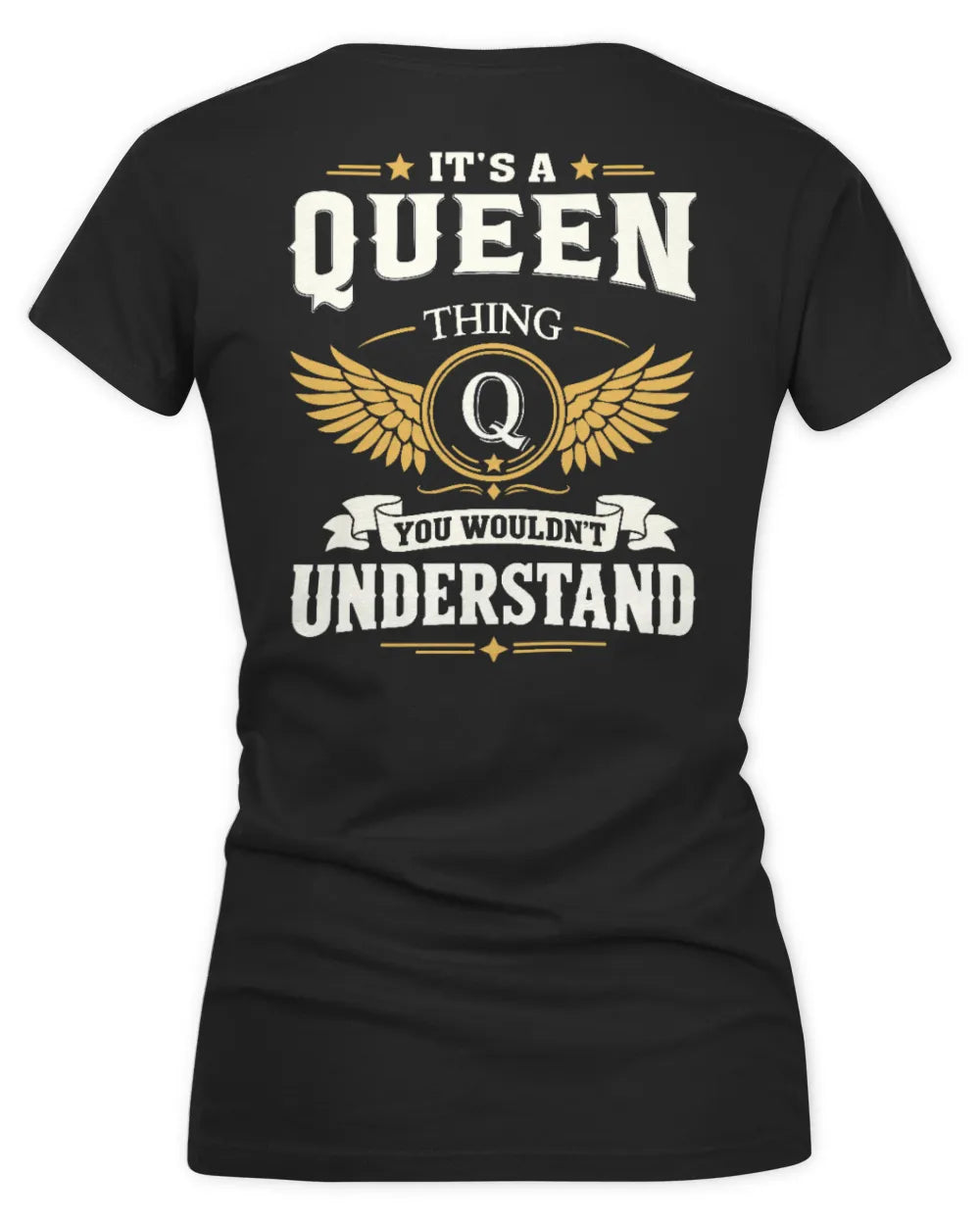 QUEEN KT06-M008 It’s a [NAME] Thing – You Wouldn’t Understand | Personalized Vintage T-Shirt - Women's V-Neck T-Shirt - Black