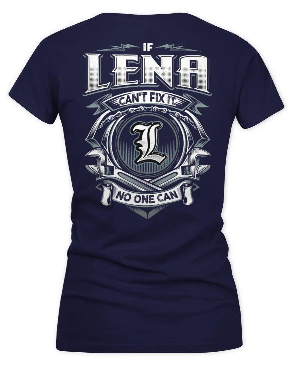 LENA AP81-K4-626 - Personalized Ahmed Quote Apparel “If Ahmed Can't Fix It, No One Can” - Women's V-Neck T-Shirt - Navy