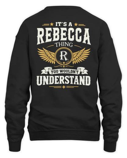 REBECCA KT06-M008 It’s a [NAME] Thing – You Wouldn’t Understand | Personalized Vintage T-Shirt - Unisex Sweatshirt - Black