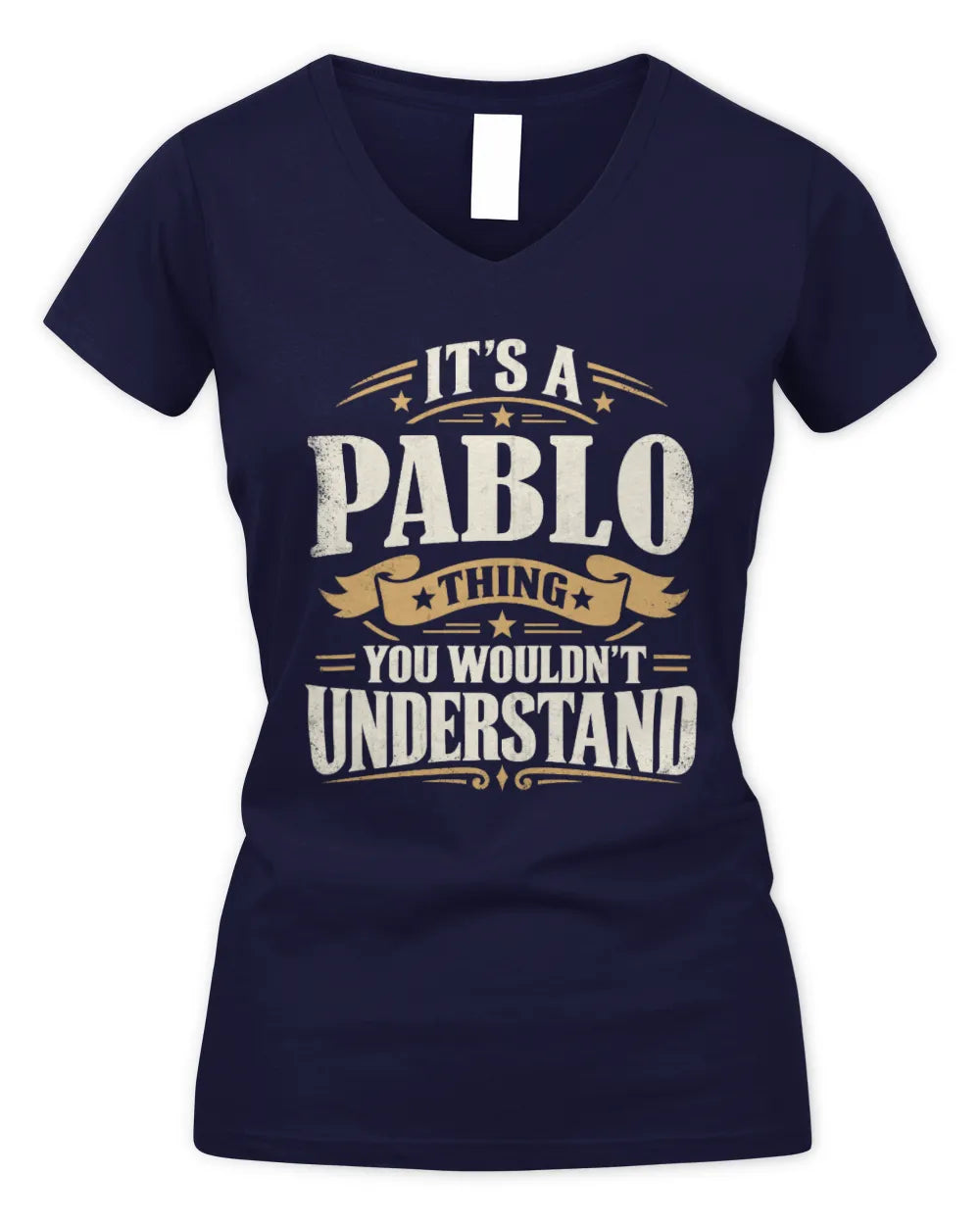PABLO P08 TH51 - Personalized “It’s a/an [NAME] Thing – You Wouldn’t Understand” Shirt - Women's V-Neck T-Shirt - Navy