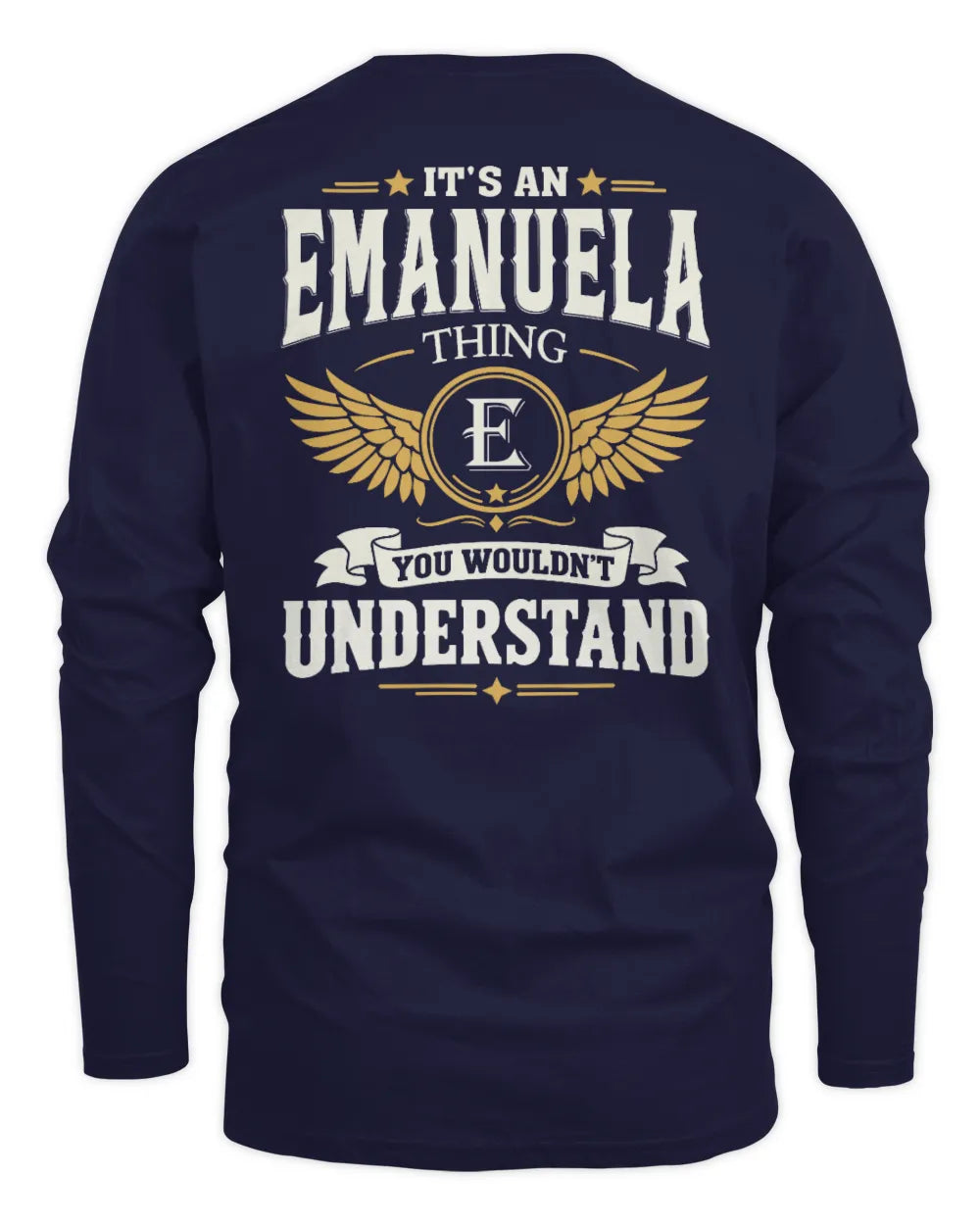 EMANUELA KT06-M008 It’s a [NAME] Thing – You Wouldn’t Understand | Personalized Vintage T-Shirt - Men's Long Sleeved T-Shirt - Navy