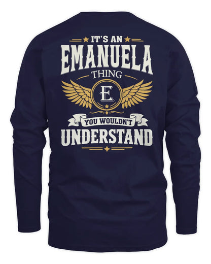 EMANUELA KT06-M008 It’s a [NAME] Thing – You Wouldn’t Understand | Personalized Vintage T-Shirt - Men's Long Sleeved T-Shirt - Navy