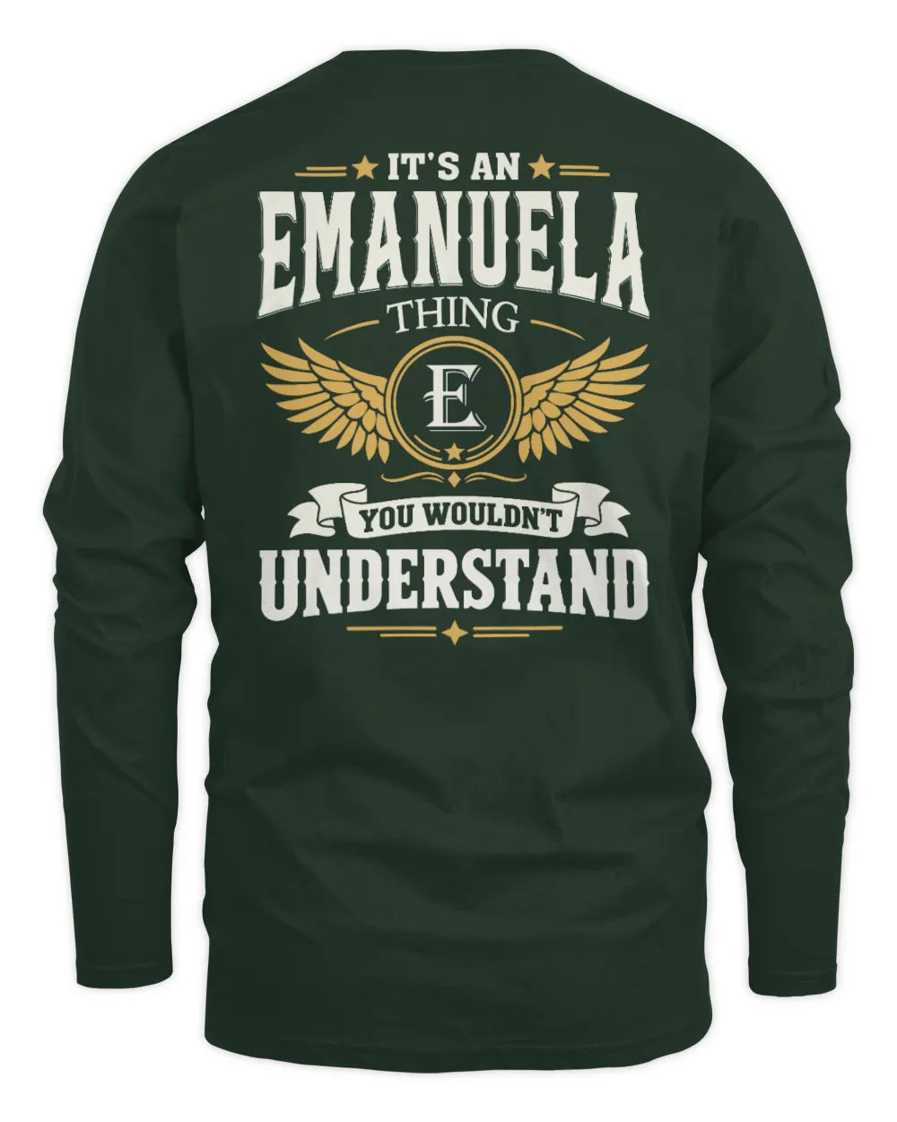 EMANUELA KT06-M008 It’s a [NAME] Thing – You Wouldn’t Understand | Personalized Vintage T-Shirt - Men's Long Sleeved T-Shirt - Forest Green