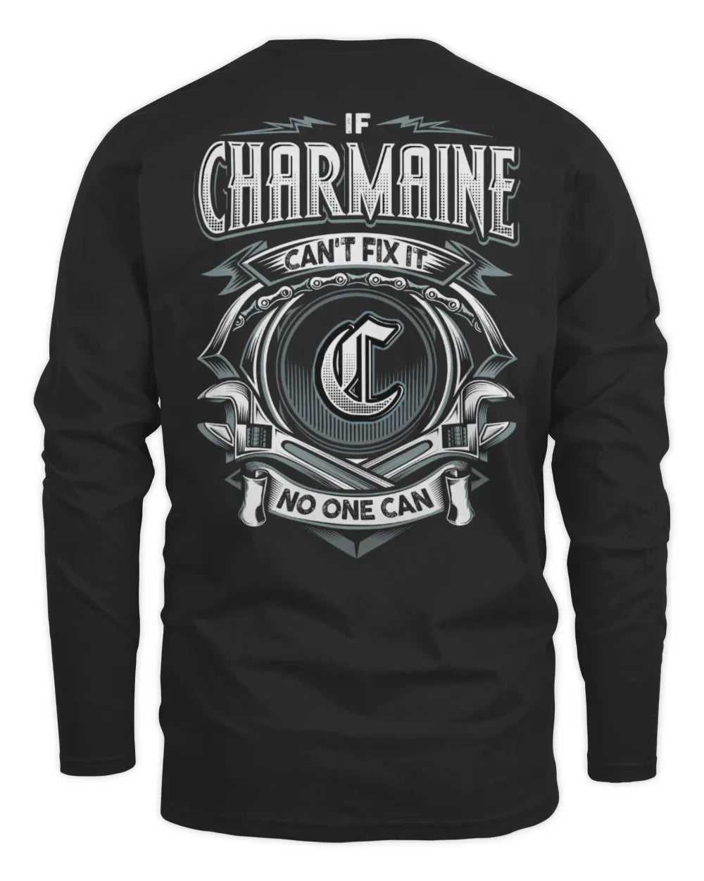 CHARMAINE AP81-K4-626 - Personalized Ahmed Quote Apparel “If Ahmed Can't Fix It, No One Can” - Men's Long Sleeved T-Shirt - Black