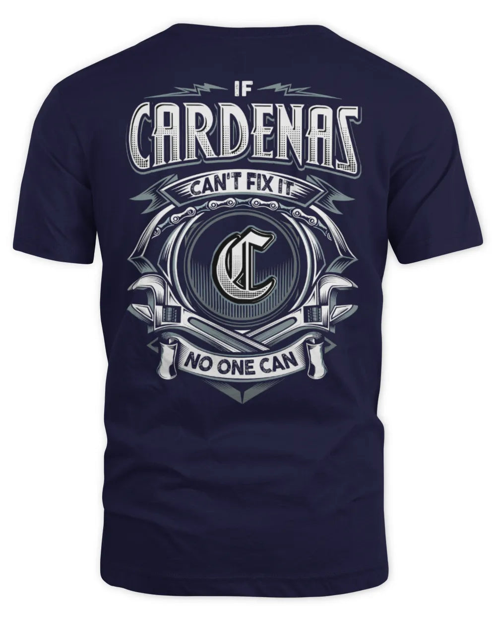CARDENAS AP81-K4-626 - Personalized Ahmed Quote Apparel “If Ahmed Can't Fix It, No One Can” - Unisex Standard T-Shirt - Navy