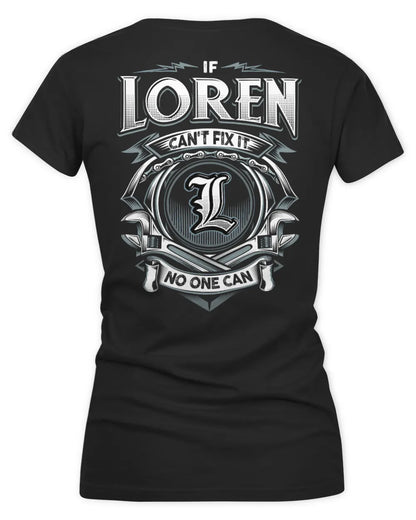 LOREN AP81-K4-626 - Personalized Ahmed Quote Apparel “If Ahmed Can't Fix It, No One Can” - Women's V-Neck T-Shirt - Black