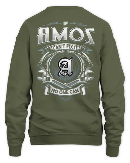AMOS AP81-K4-626 - Personalized Ahmed Quote Apparel “If Ahmed Can't Fix It, No One Can” - Unisex Sweatshirt - Military Green