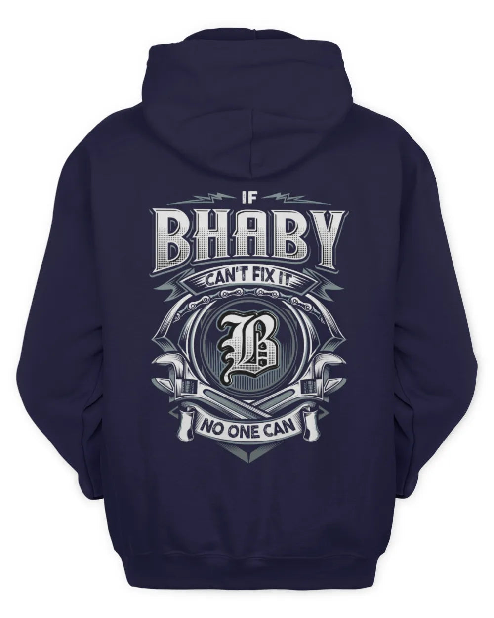 BHABY AP81-K4-626 - Personalized Ahmed Quote Apparel “If Ahmed Can't Fix It, No One Can” - Unisex Hoodie - Navy
