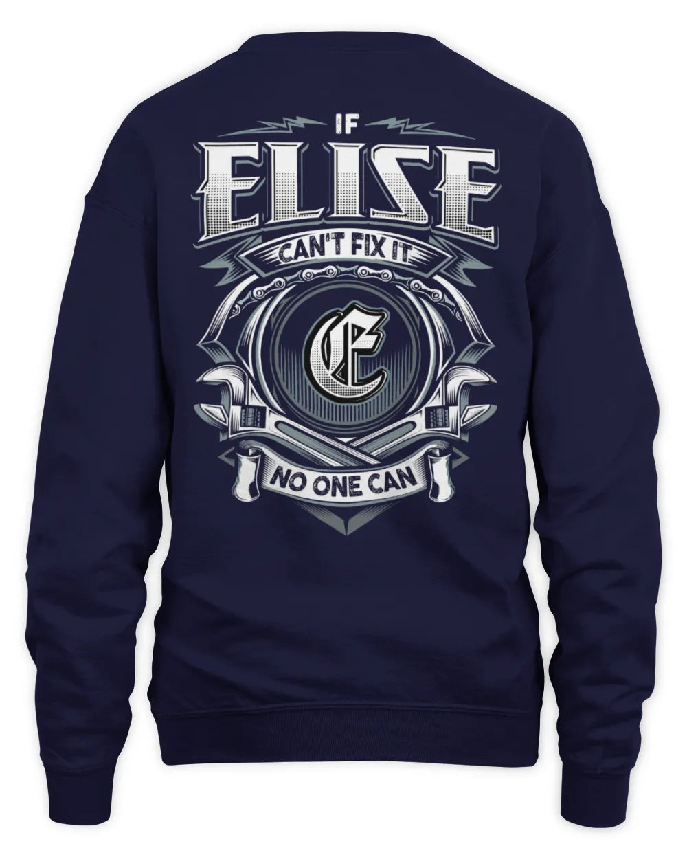 ELISE AP81-K4-626 - Personalized Ahmed Quote Apparel “If Ahmed Can't Fix It, No One Can” - Unisex Sweatshirt - Navy