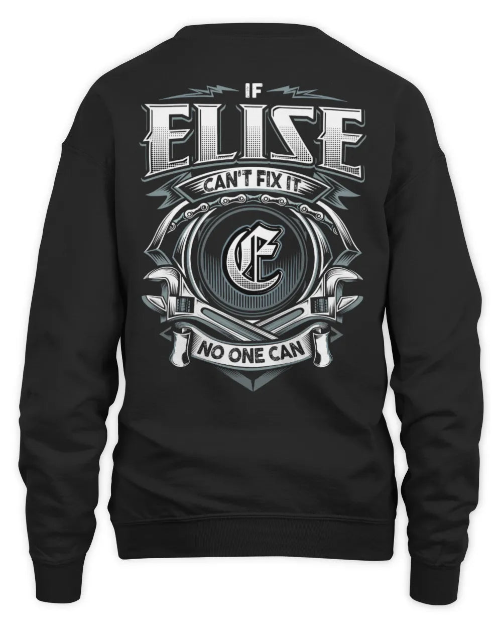 ELISE AP81-K4-626 - Personalized Ahmed Quote Apparel “If Ahmed Can't Fix It, No One Can” - Unisex Sweatshirt - Black