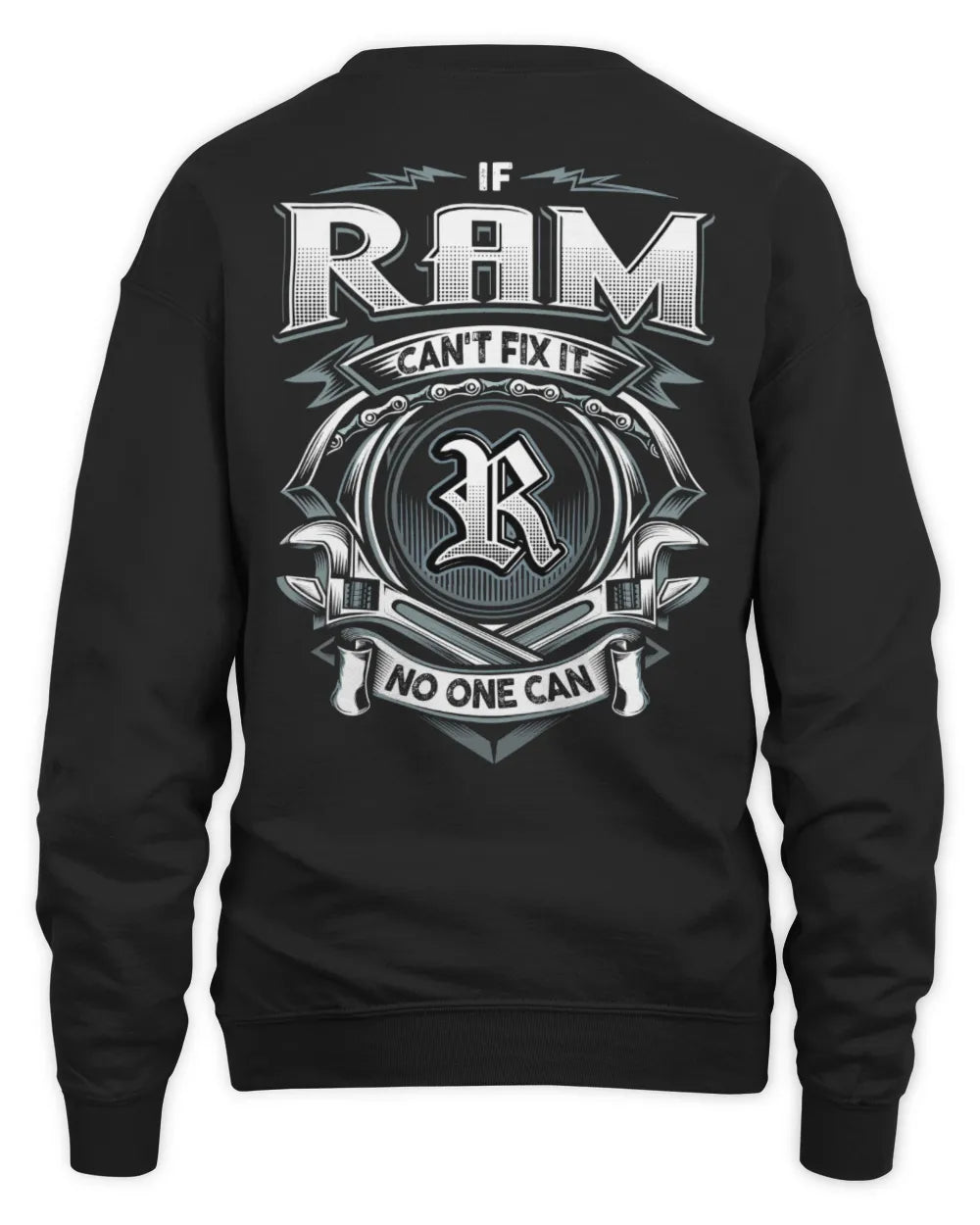RAM AP81-K4-626 - Personalized Ahmed Quote Apparel “If Ahmed Can't Fix It, No One Can” - Unisex Sweatshirt - Black
