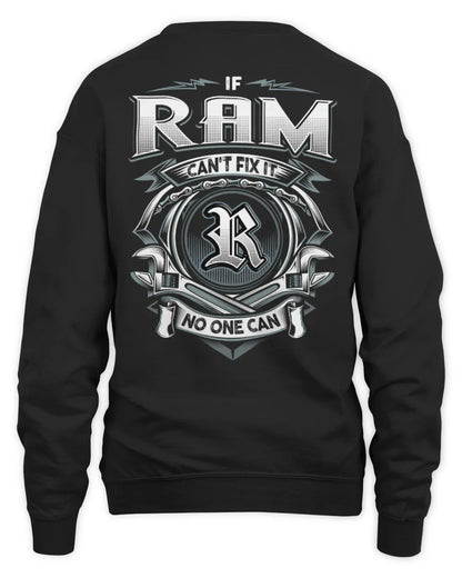 RAM AP81-K4-626 - Personalized Ahmed Quote Apparel “If Ahmed Can't Fix It, No One Can” - Unisex Sweatshirt - Black