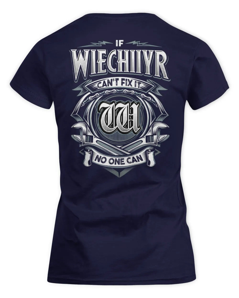 WIECHIIYR AP81-K4-626 - Personalized Ahmed Quote Apparel “If Ahmed Can't Fix It, No One Can” - Women's Standard T-Shirt - Navy