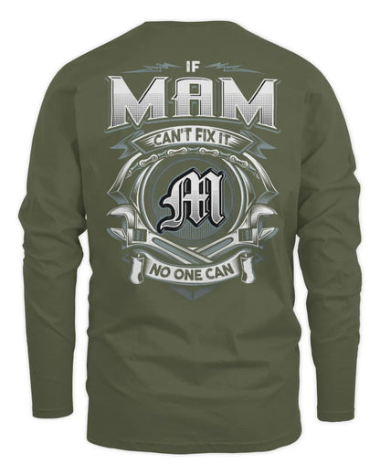 MAM AP81-K4-626 - Personalized Ahmed Quote Apparel “If Ahmed Can't Fix It, No One Can” - Men's Long Sleeved T-Shirt - Military Green