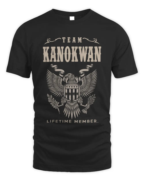 KANOKWAN TP06-K82 – Personalized Classic Style Apparel “Team NAME Lifetime Member” - Unisex Standard T-Shirt - Black