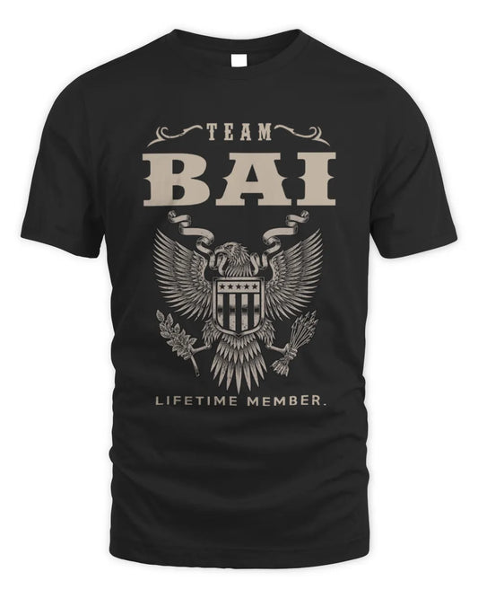 BAI TP06-K82 – Personalized Classic Style Apparel “Team NAME Lifetime Member” - Unisex Standard T-Shirt - Black