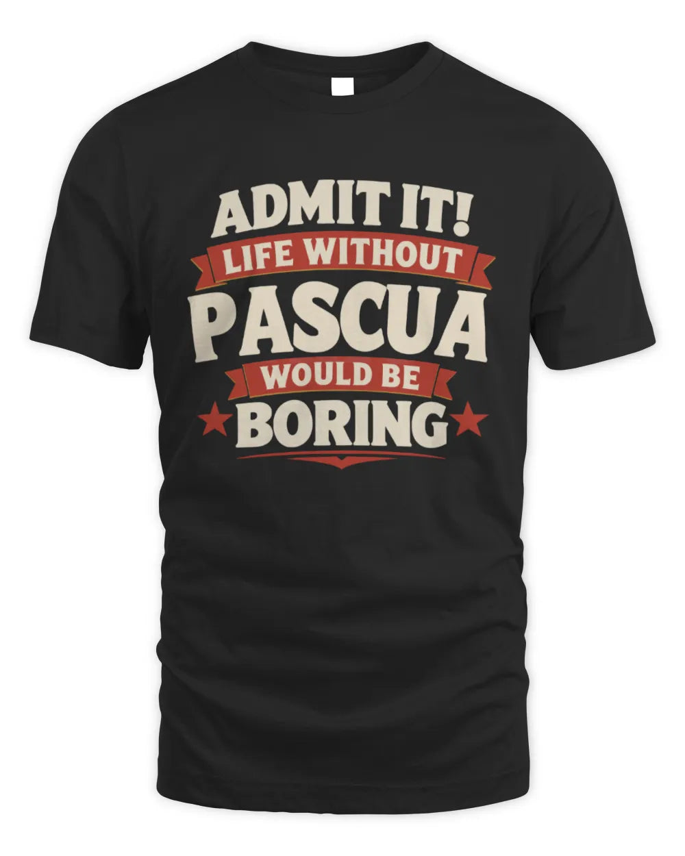PASCUA P4 KT003 Personalized Funny Quote Apparel “Life Without NAME Would Be Boring” - Unisex Standard T-Shirt - Black