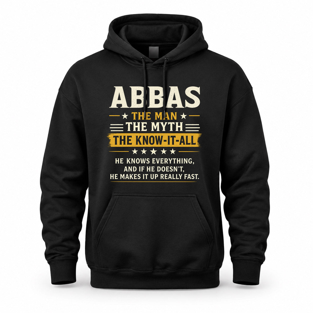 ABBAS TM90-K04-125 - NAME Legendary Know-It-All Personalized Funny Shirt