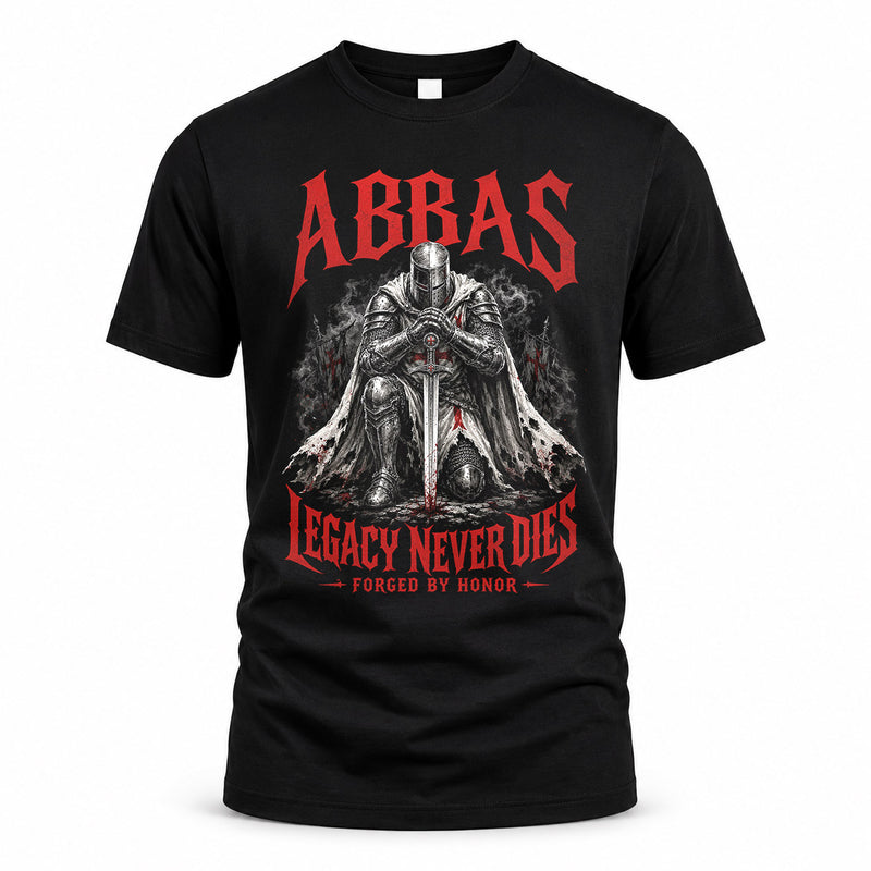 ABBAS HS90-K04-109 - NAME Legacy Never Dies Forged By Honor Personalized Knight