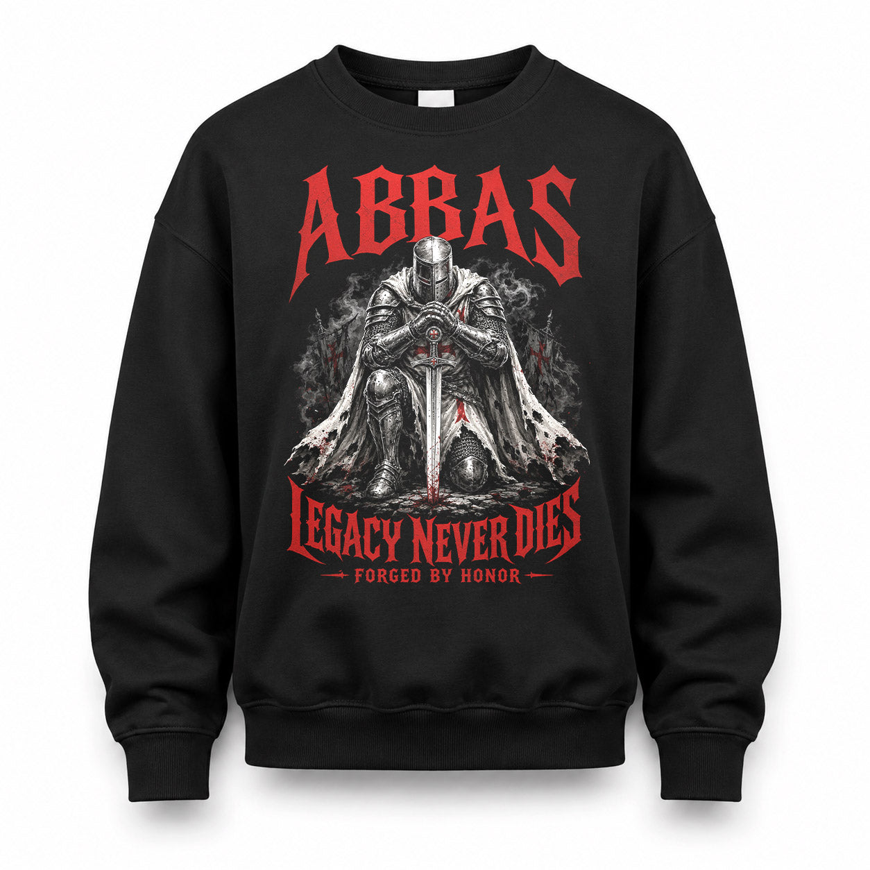 ABBAS HS90-K04-109 - NAME Legacy Never Dies Forged By Honor Personalized Knight