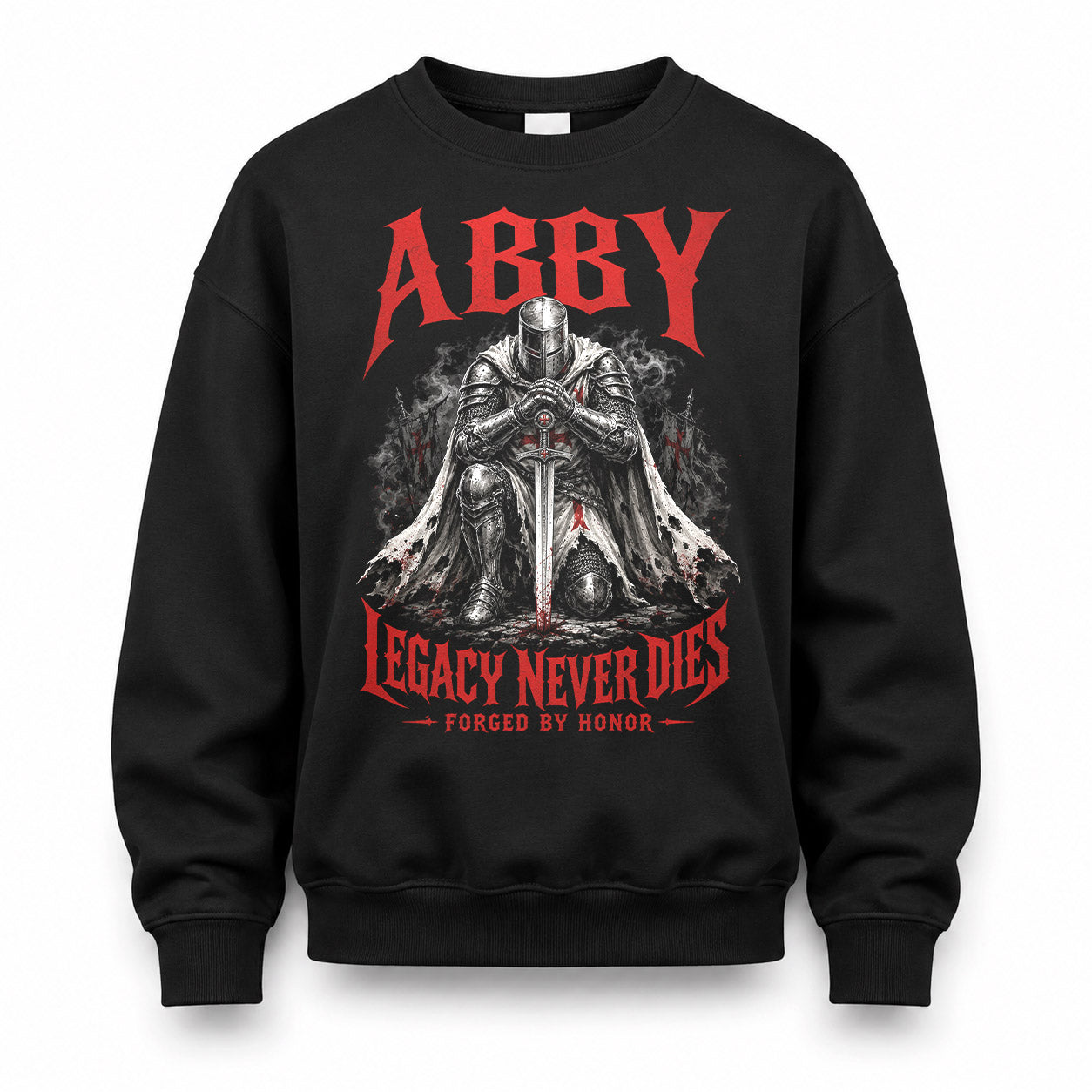 ABBY HS90-K04-109 - NAME Legacy Never Dies Forged By Honor Personalized Knight